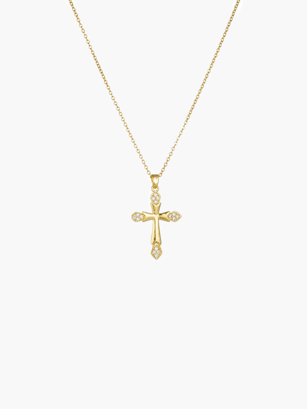 Lucy Zircon Cross Pendant Necklace
