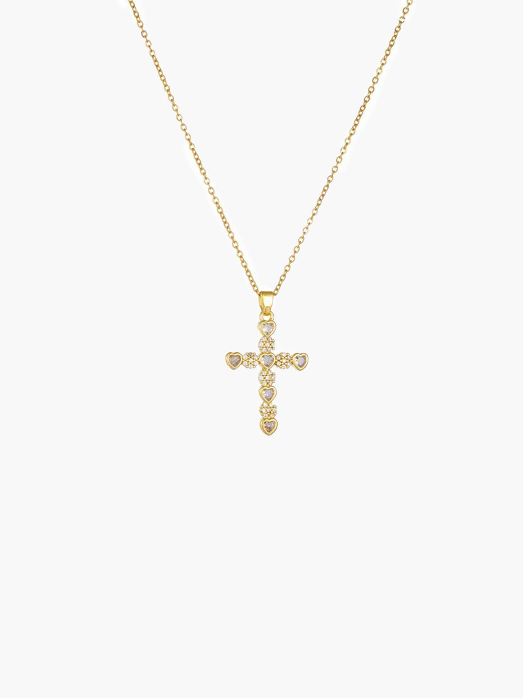 Lucy Zircon Cross Pendant Necklace