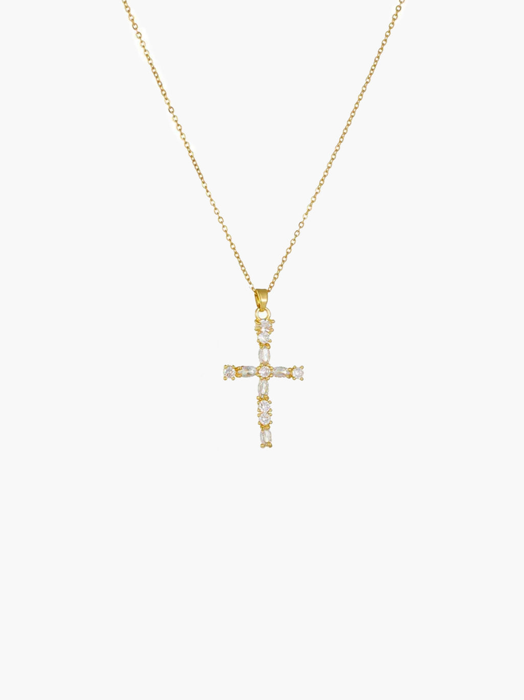 Lucy Zircon Cross Pendant Necklace