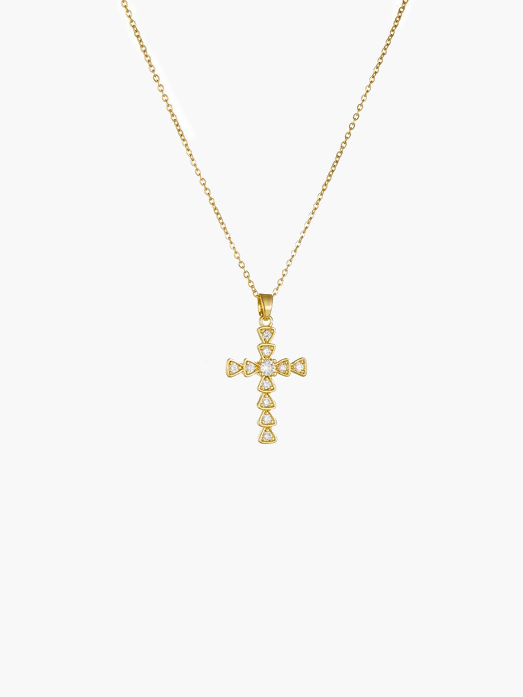 Lucy Zircon Cross Pendant Necklace
