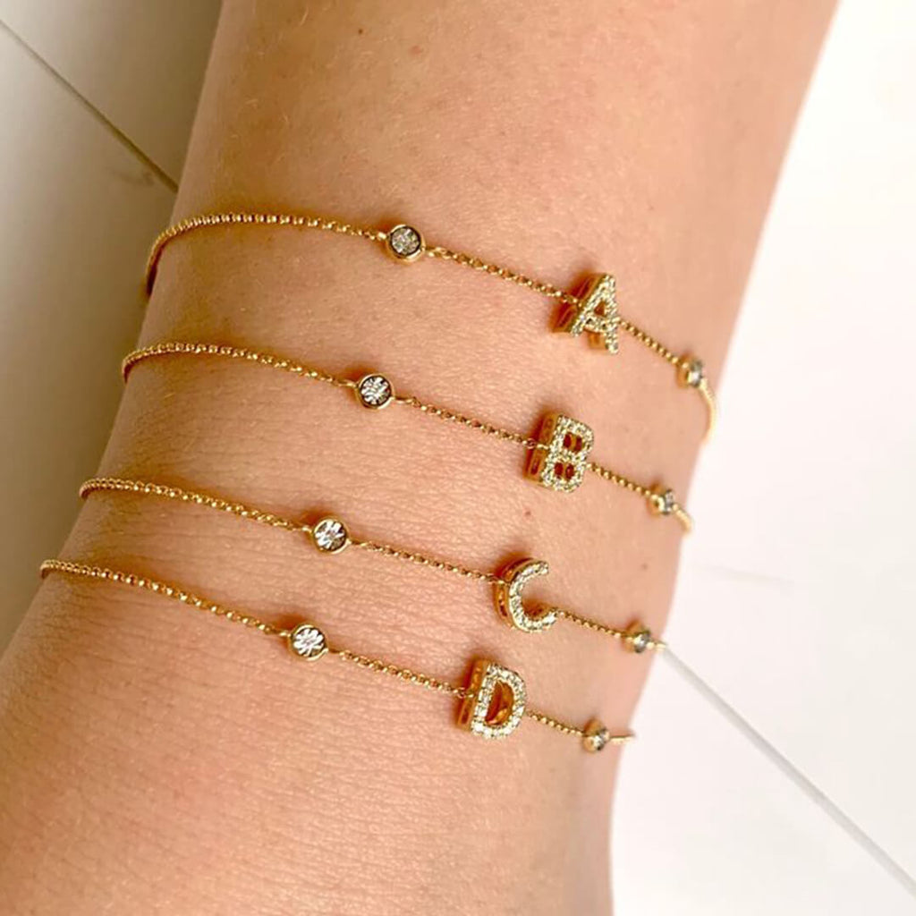 Aline Letter Charm Bracelet