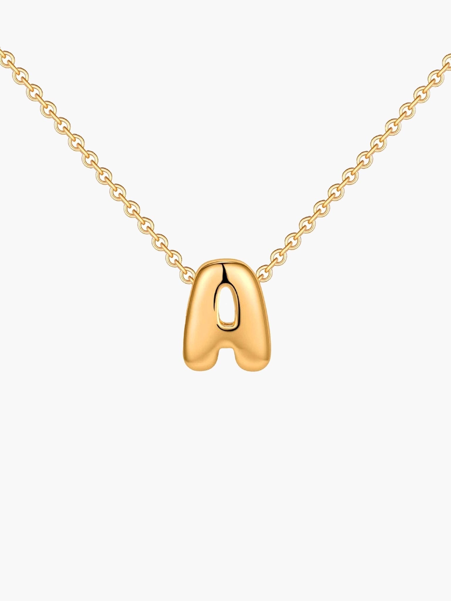 Alouette Gold Bubble Initial Necklace