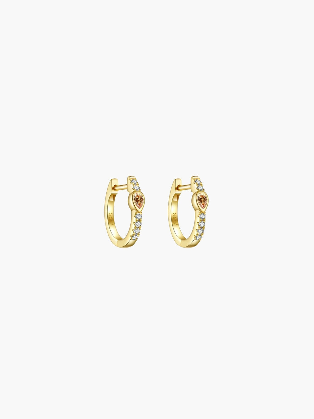 Amber Hoop Earrings
