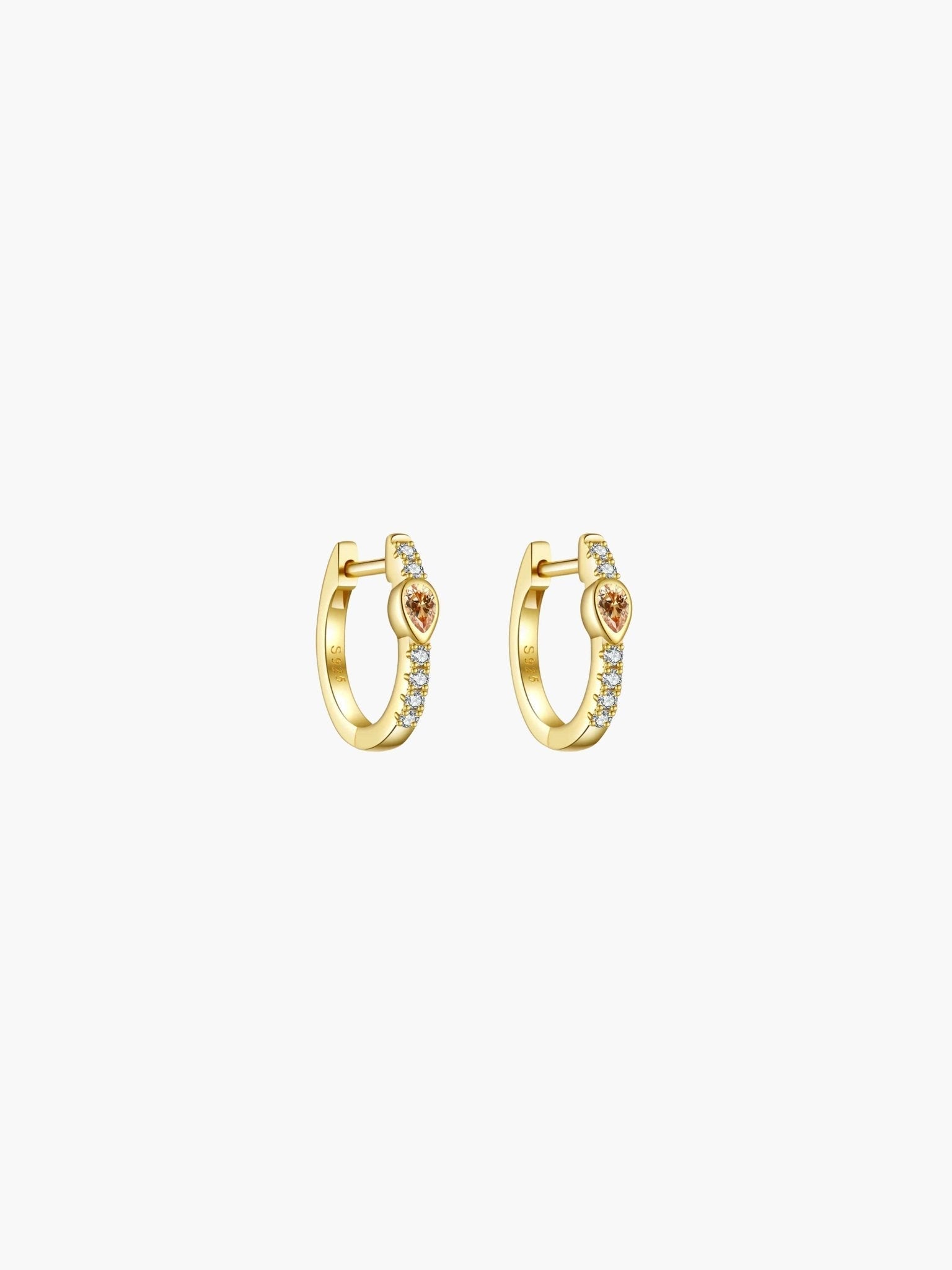 Amber Hoop Earrings