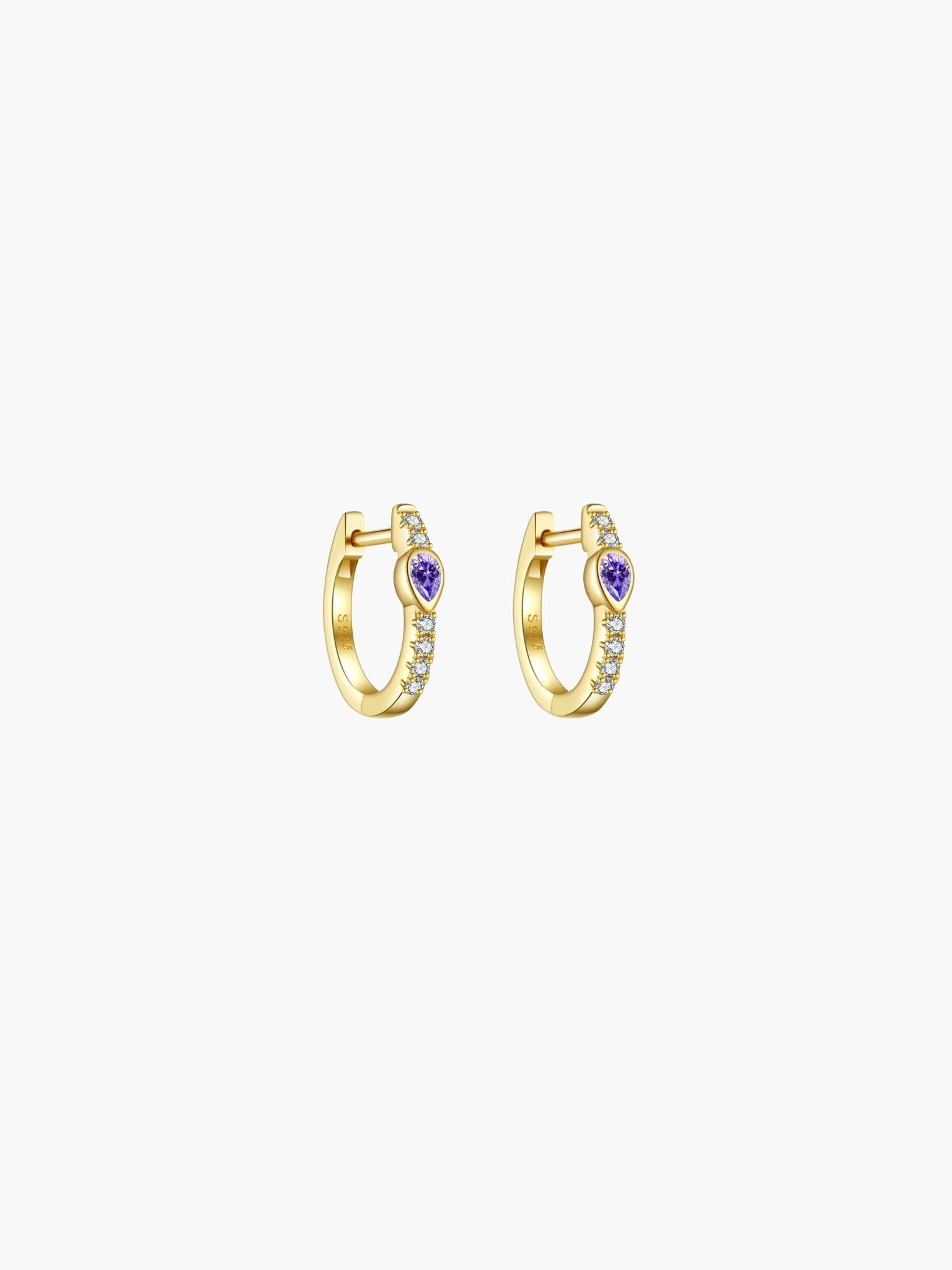 Amber Hoop Earrings
