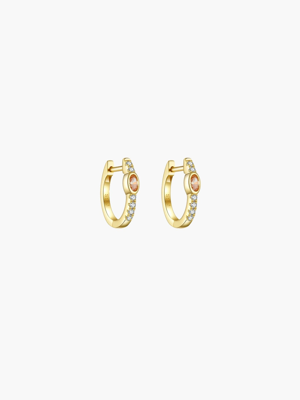 Amber Hoop Earrings