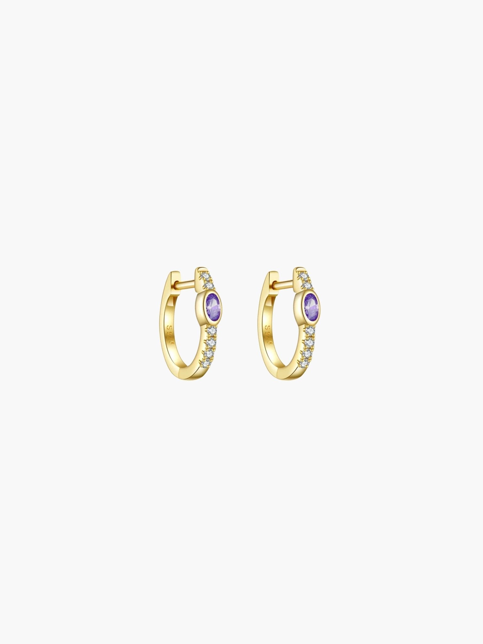 Amber Hoop Earrings