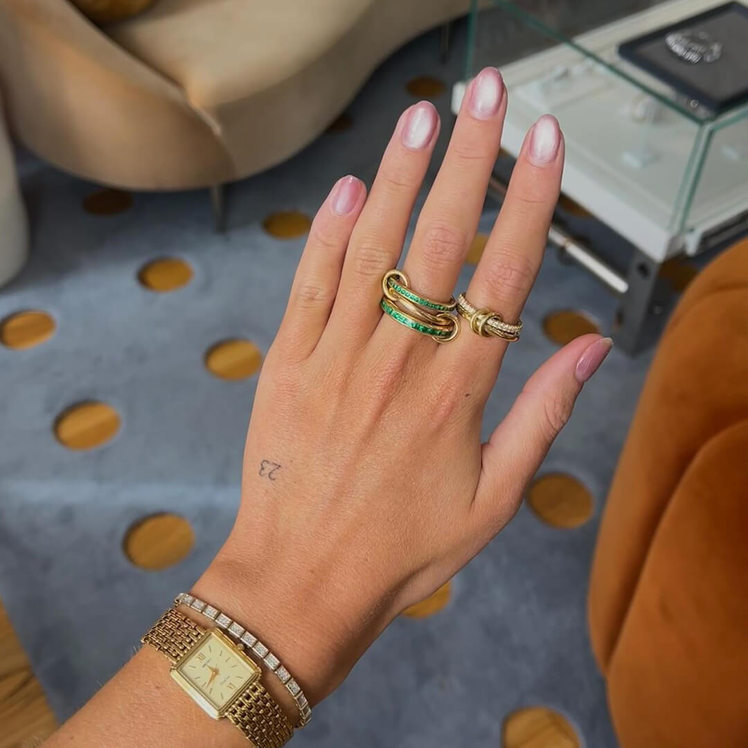 Anais Pavé Emerald Ring