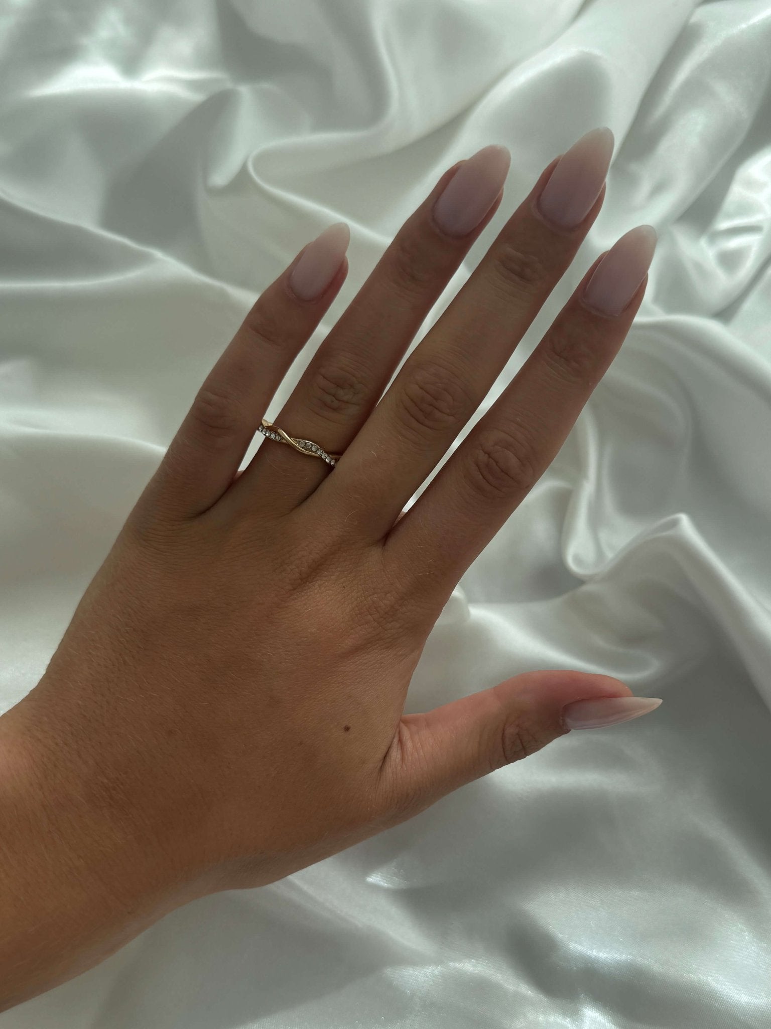 Arabel Infinity Twist Rhinestone Ring