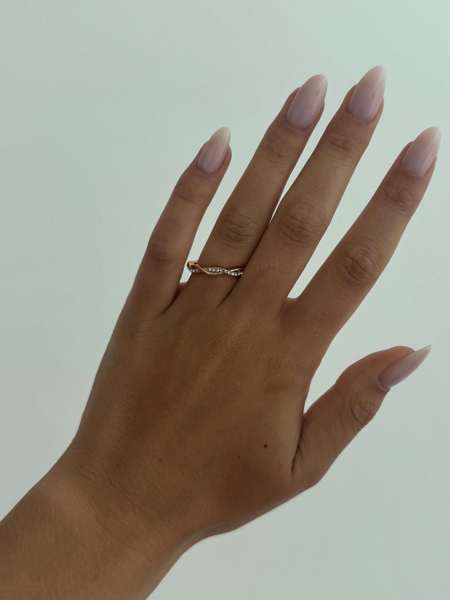 Arabel Infinity Twist Rhinestone Ring