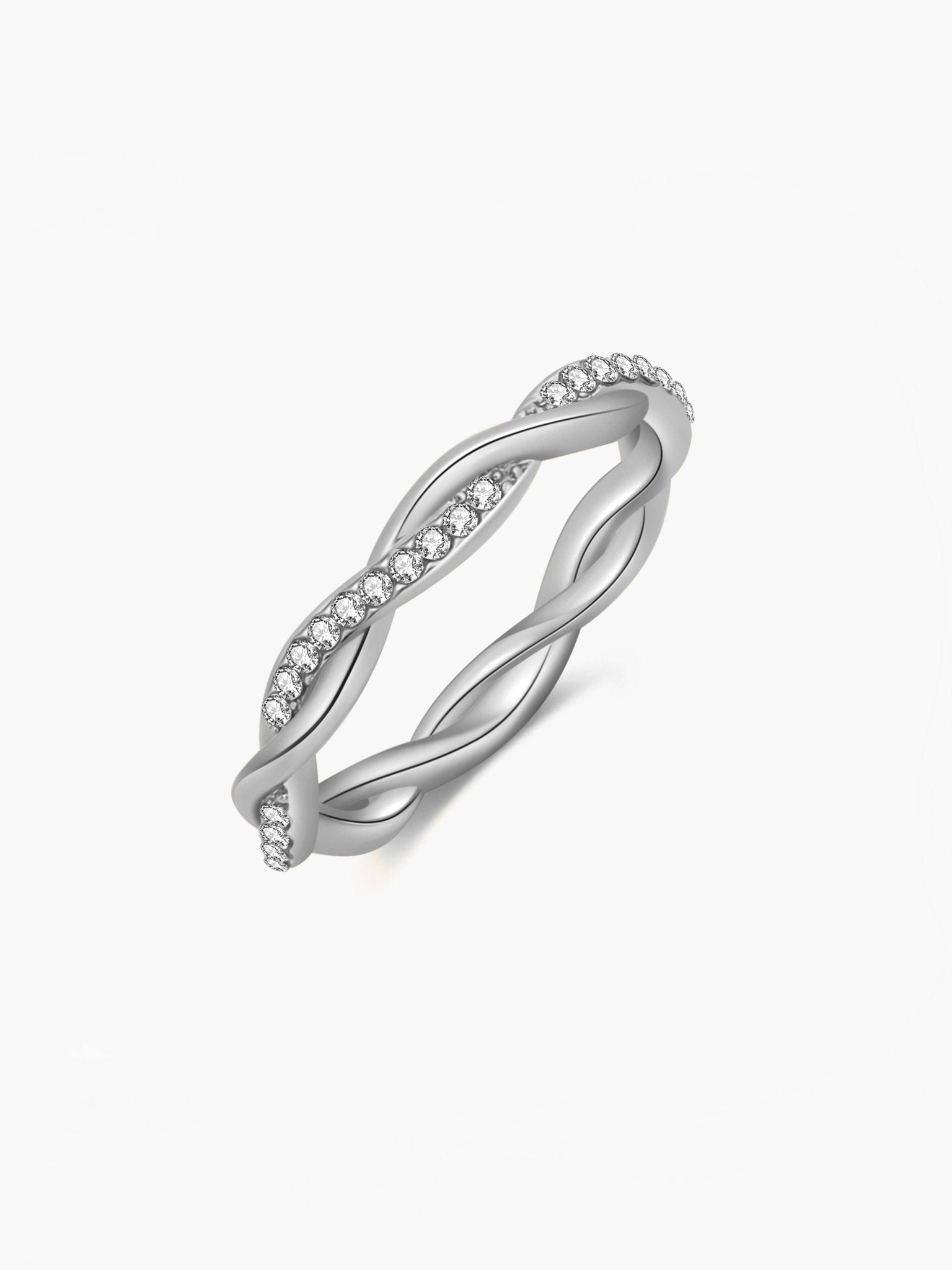 Arabel Infinity Twist Rhinestone Ring