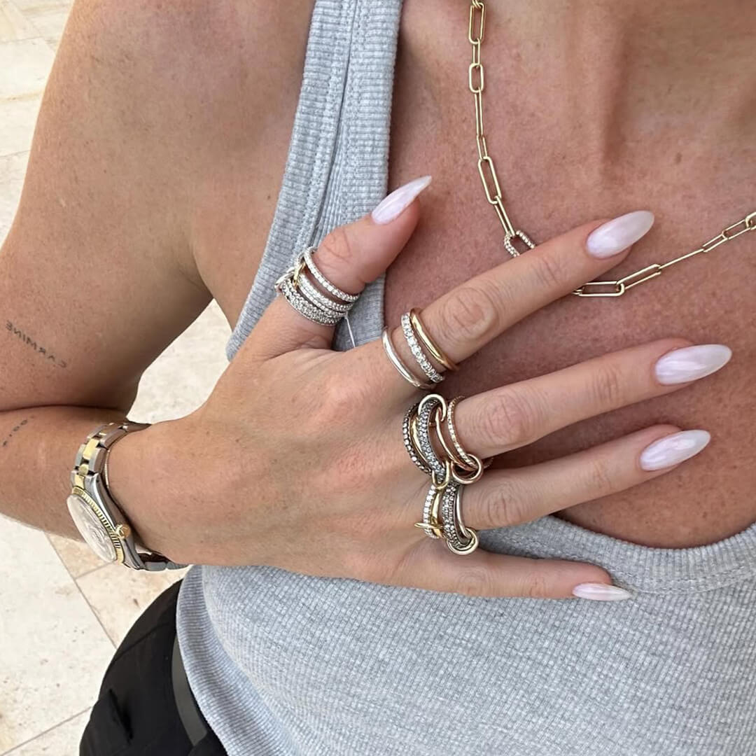 Aurélie Radiant Zirconia Five-Stacked Ring