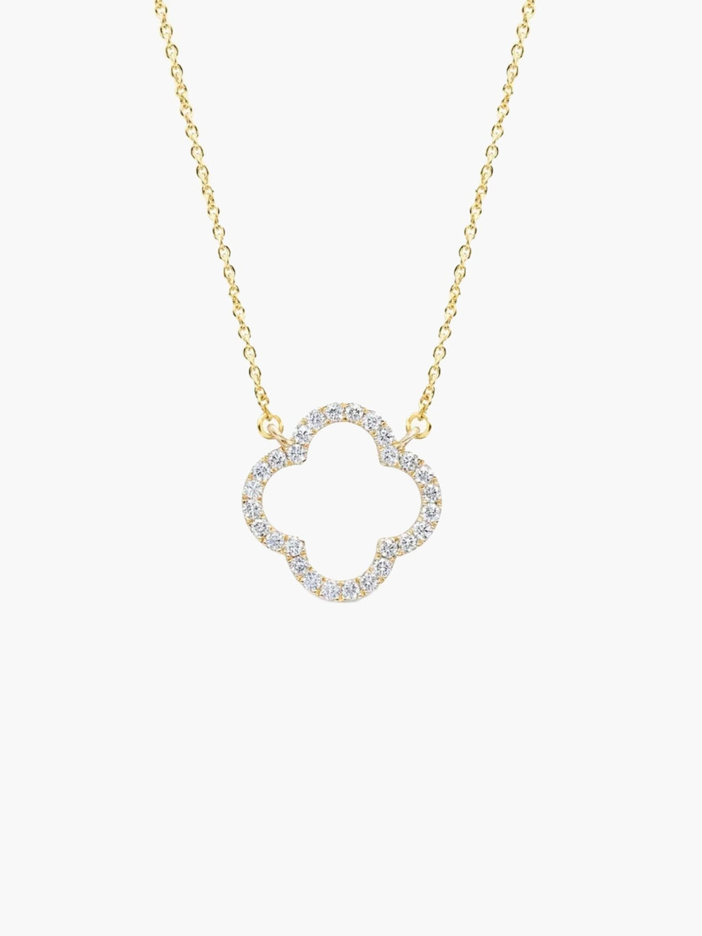 Aurora Clover Zirconia Necklace