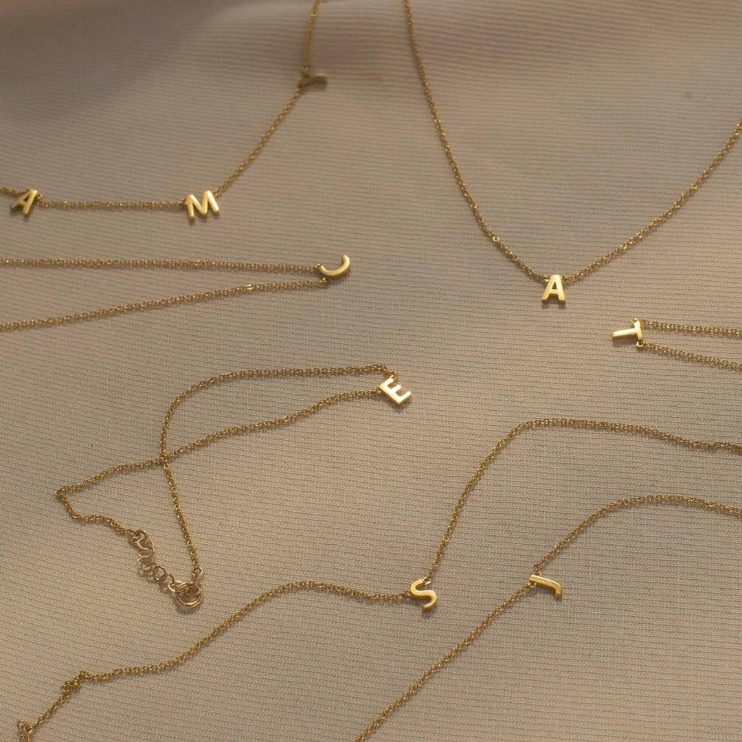 Elsa Gold Initial Necklace