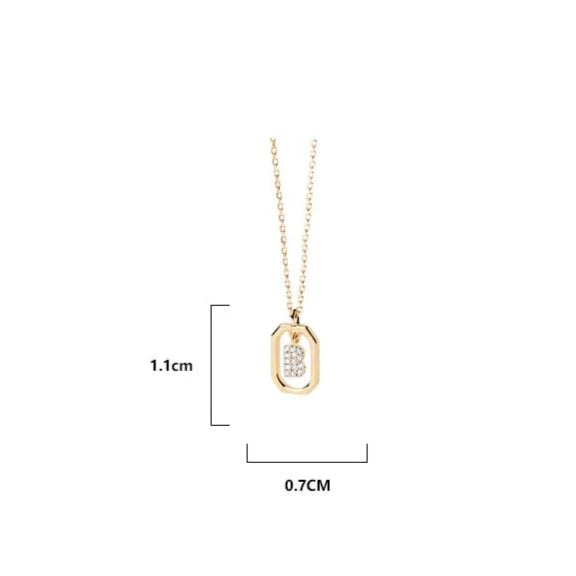 Bianca Letter Zirconia Necklace
