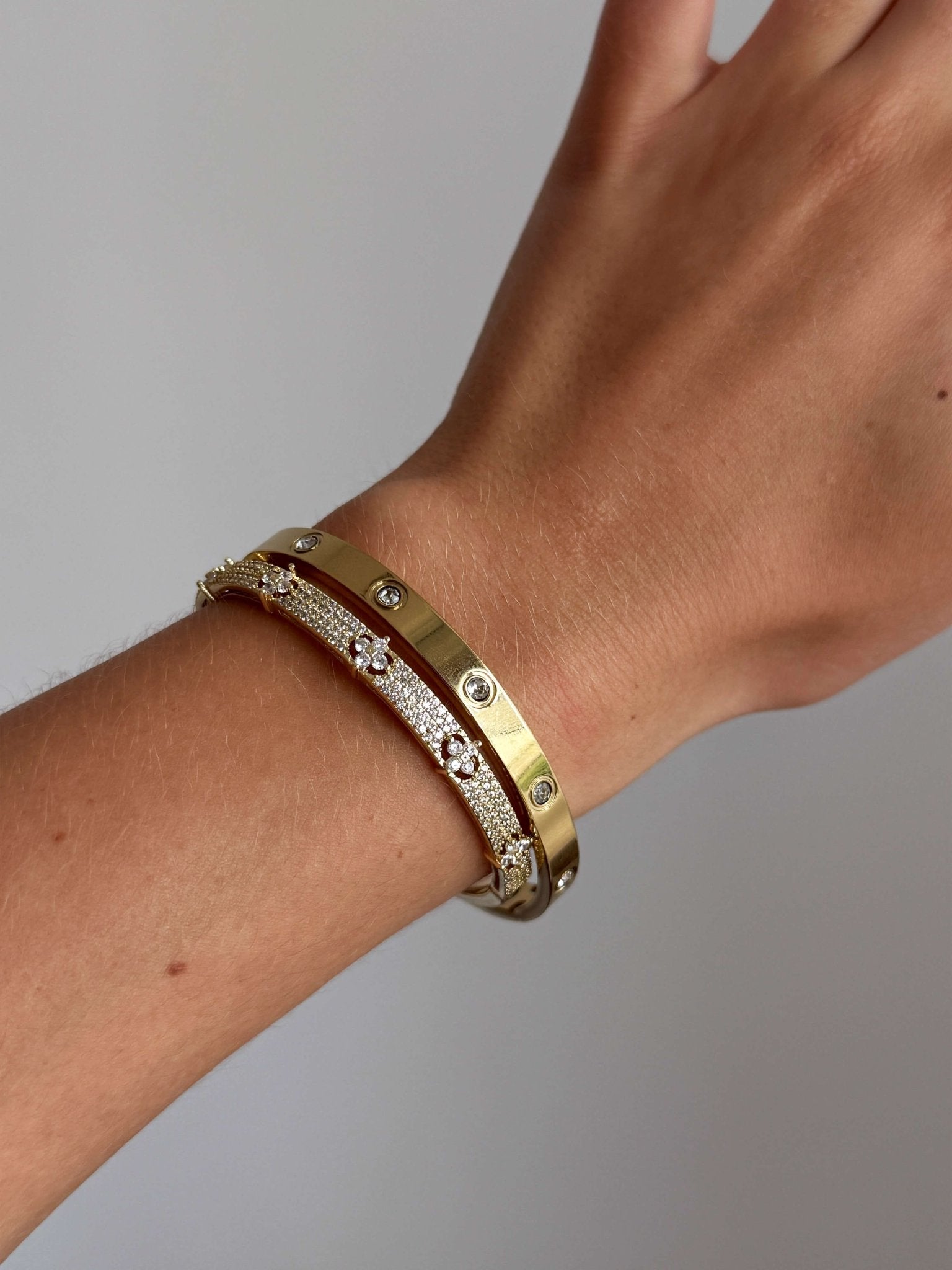 Camille Flower Pavé Cuff