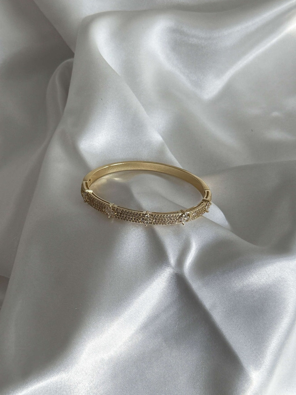 Camille Flower Pavé Cuff