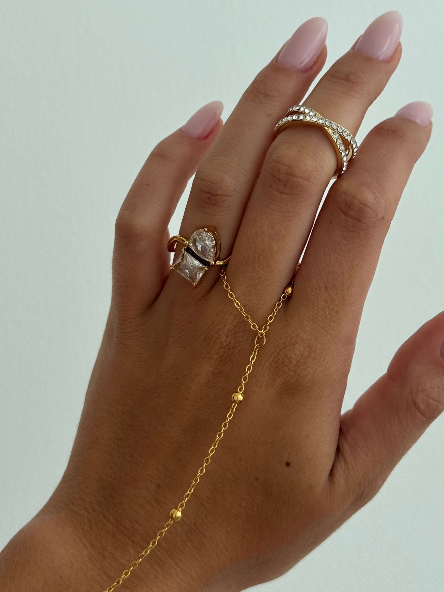 Cressida Twin Zirconia Band Ring