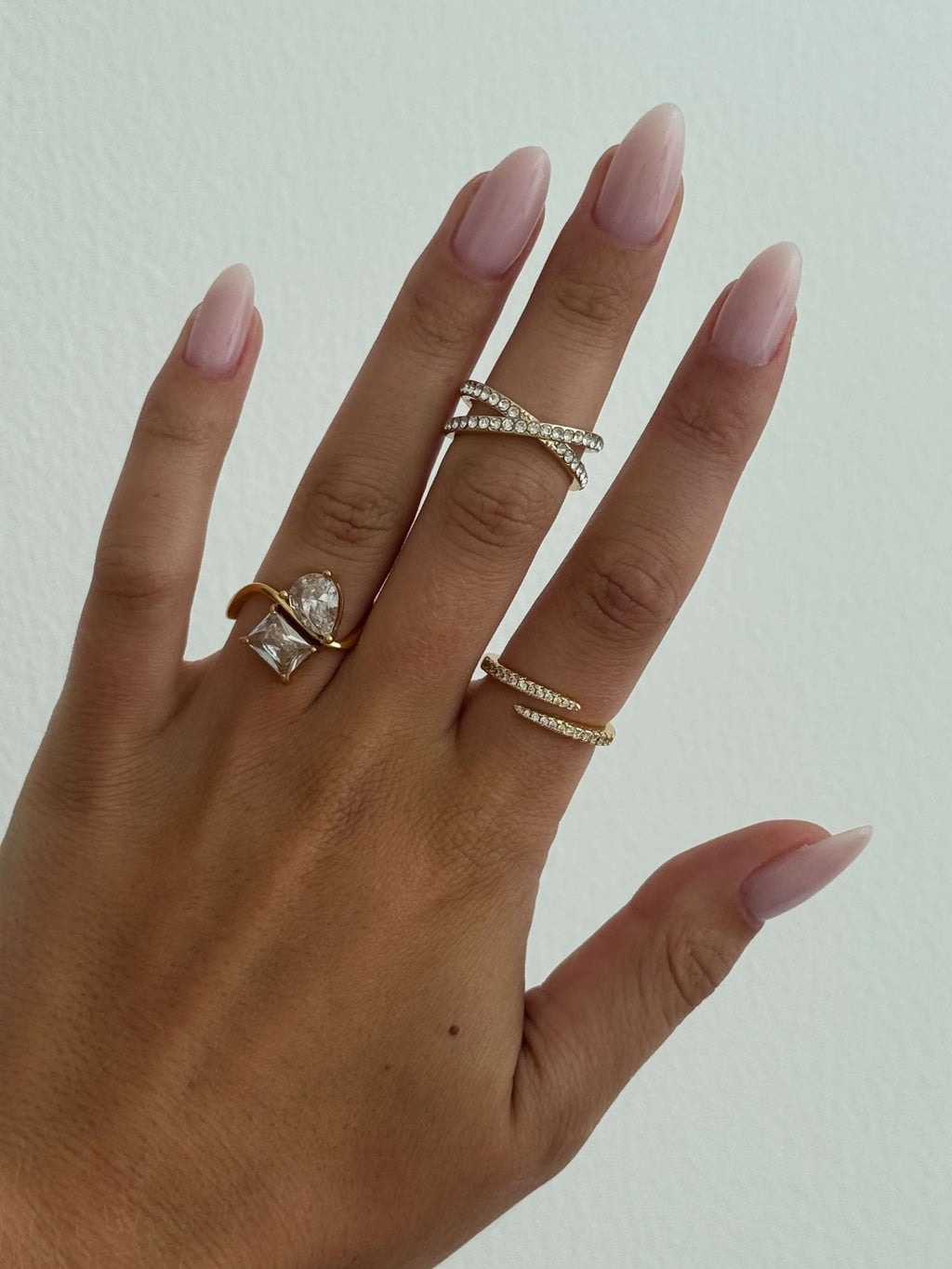 Cressida Twin Zirconia Band Ring