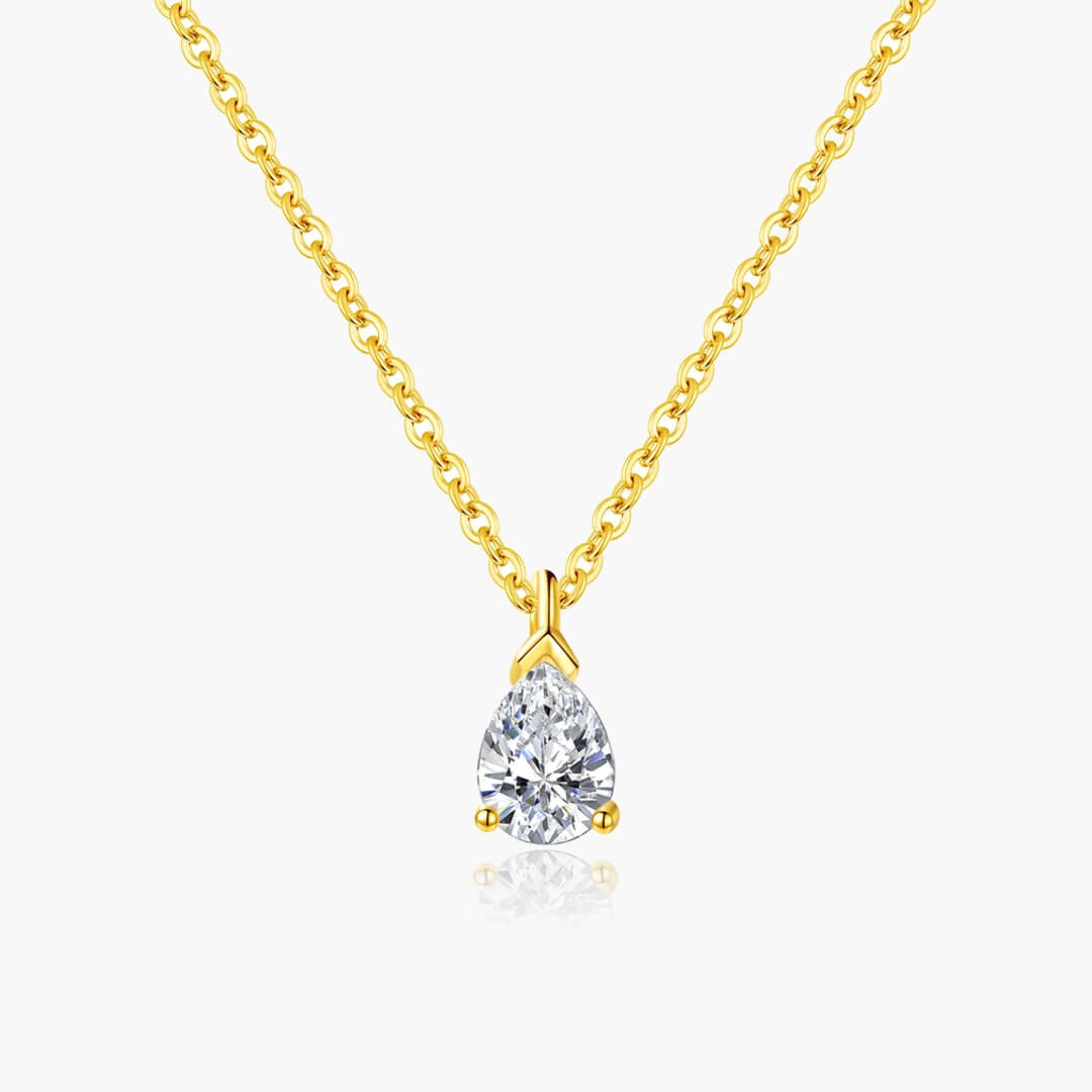 Daphne Pear Cut Zirconia Pendant Necklace