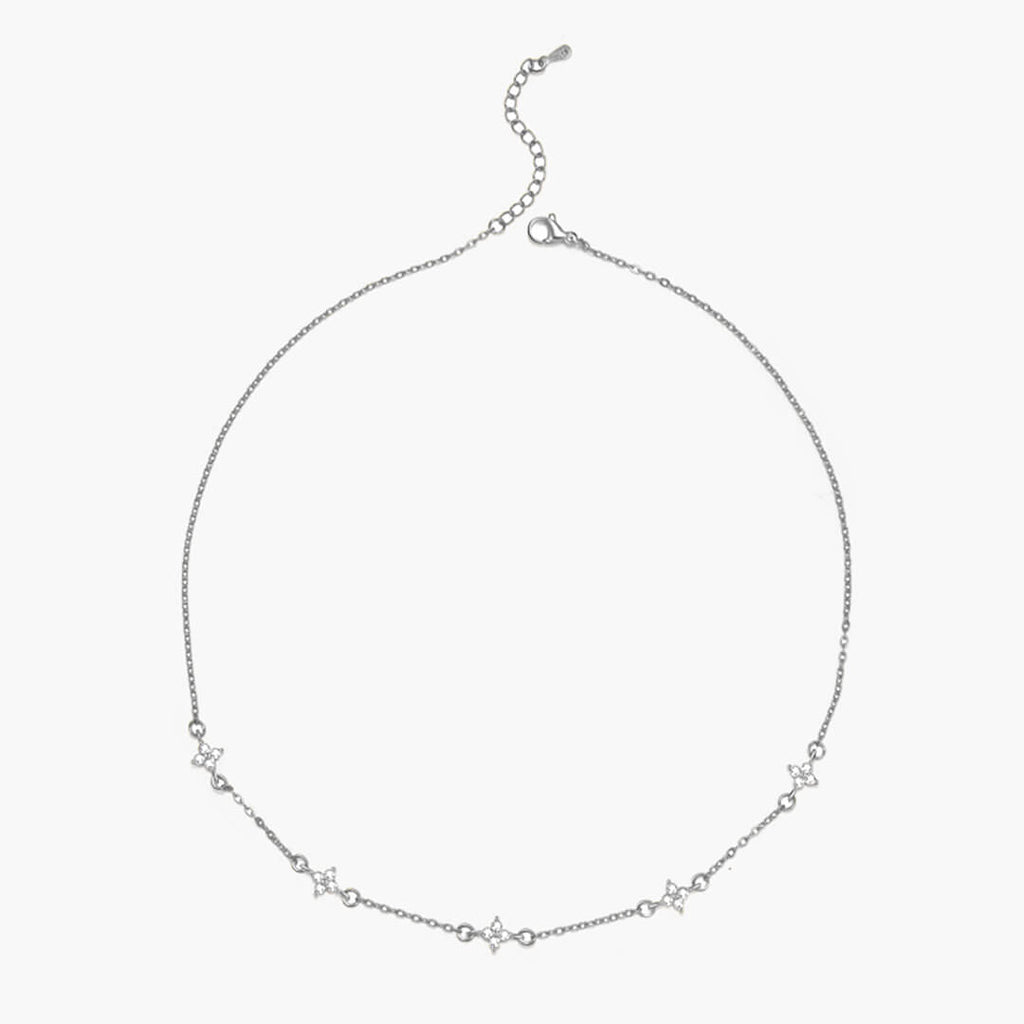 Dina Flower Zirconia Necklace