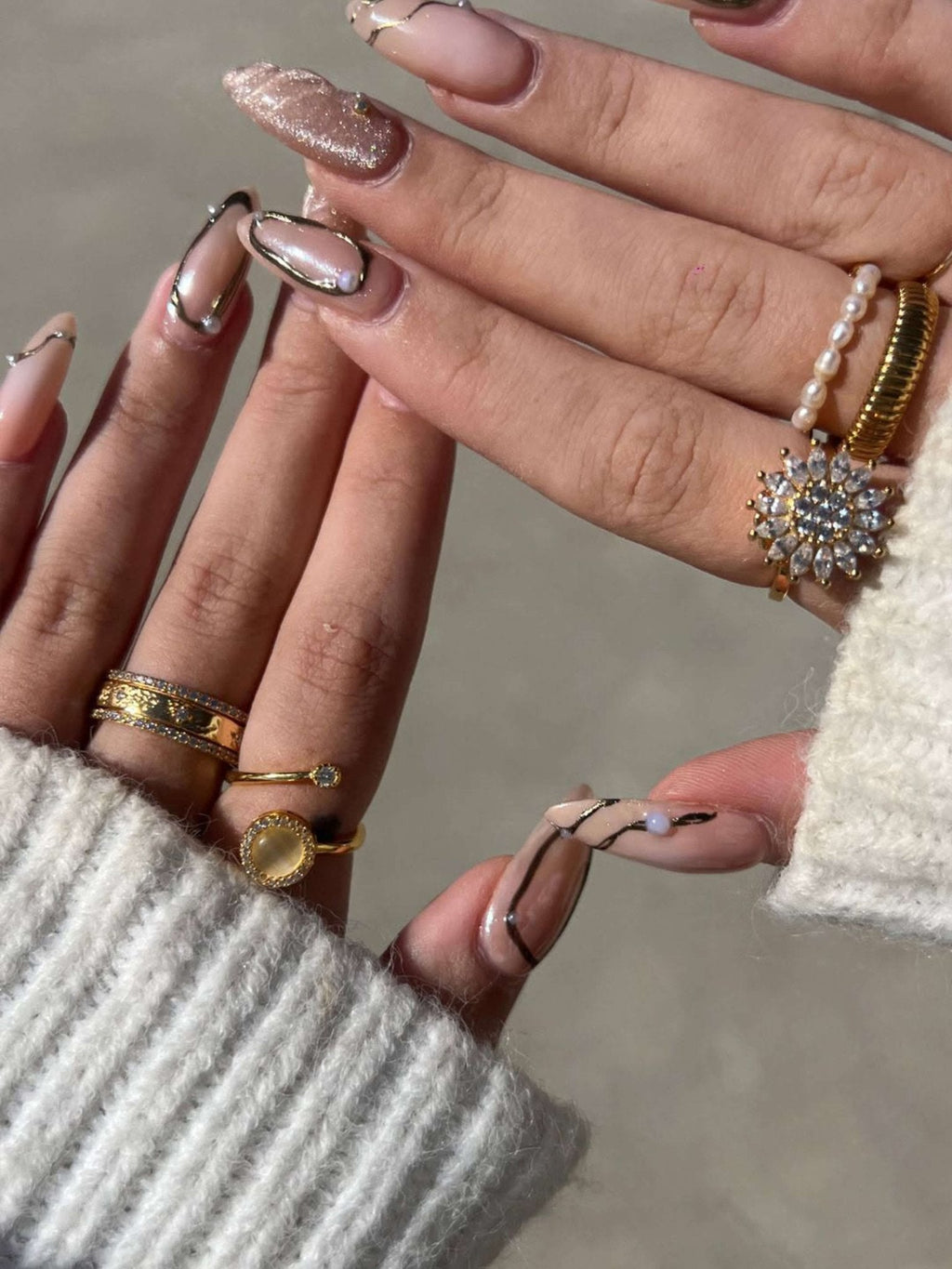 Eliz Anxiety Spinner Ring Set