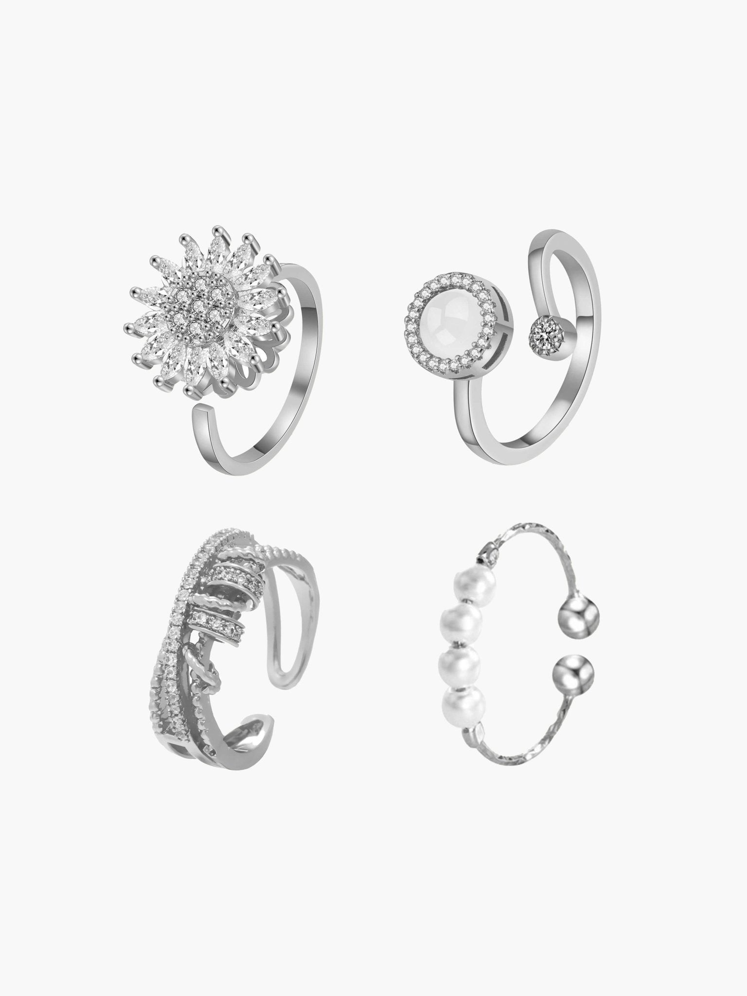 Eliz Anxiety Spinner Ring Set