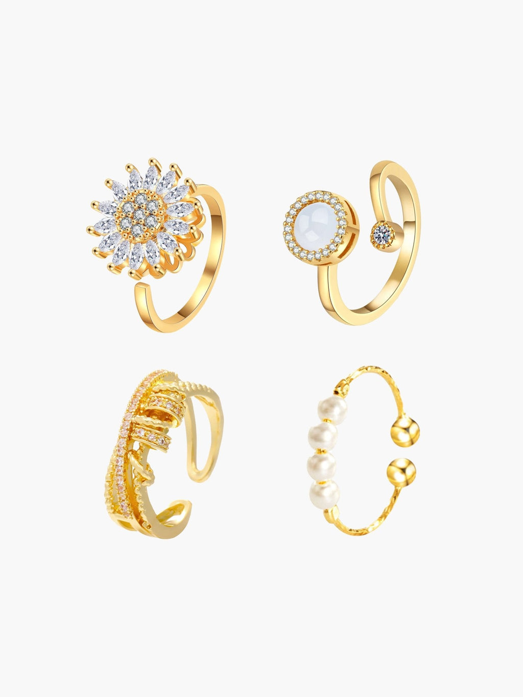 Eliz Anxiety Spinner Ring Set