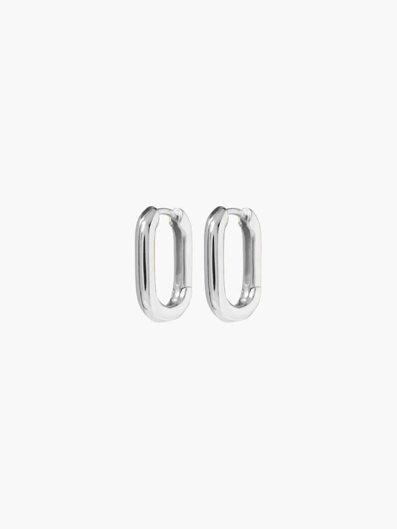 Emery Oval Mini Hoops Earrings