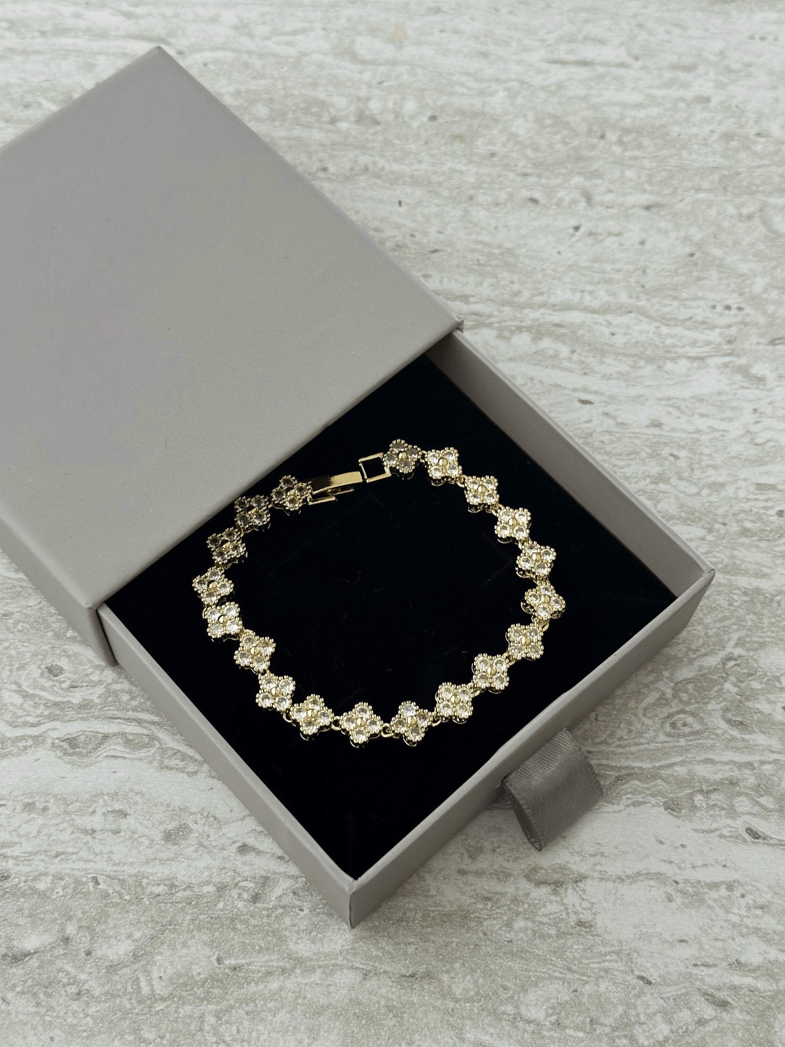 Flora Four-Petal Gemstone Bracelet
