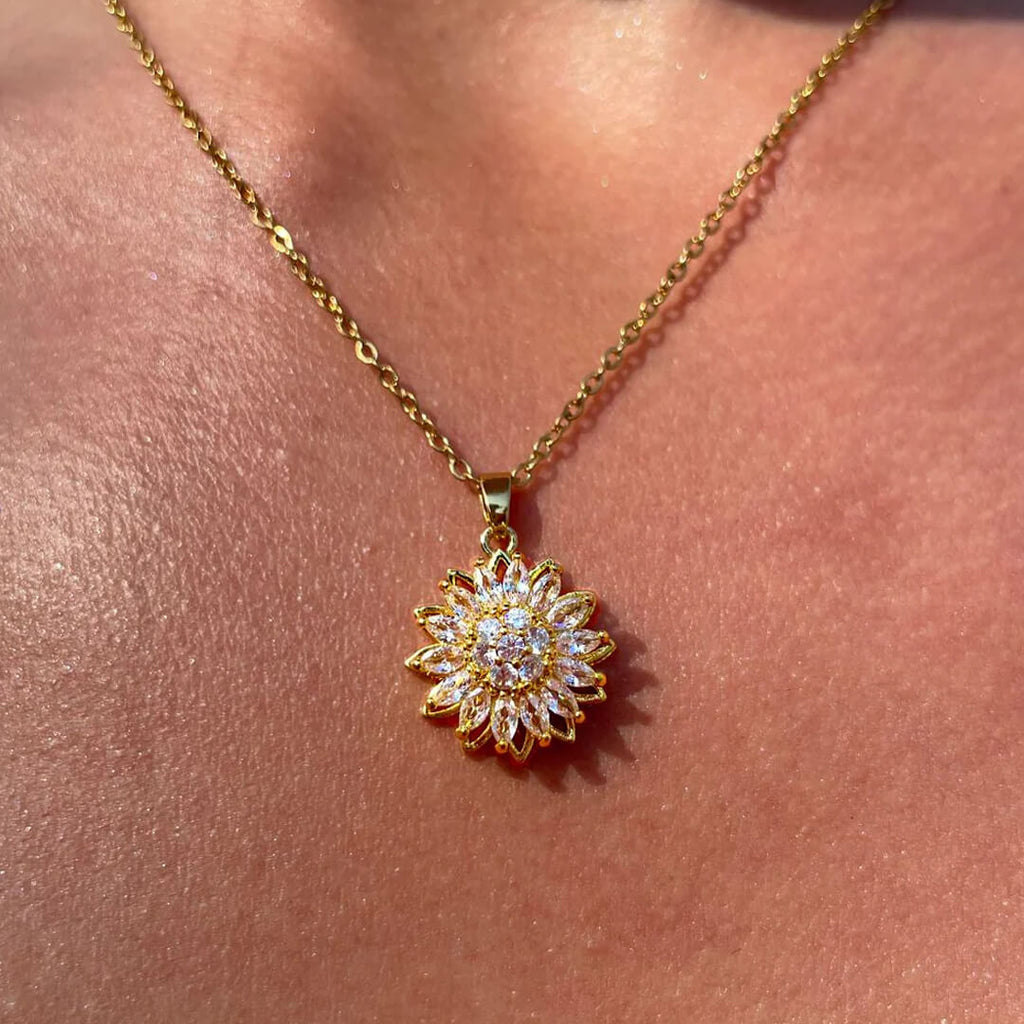 Flower Anxiety Spinner Necklace