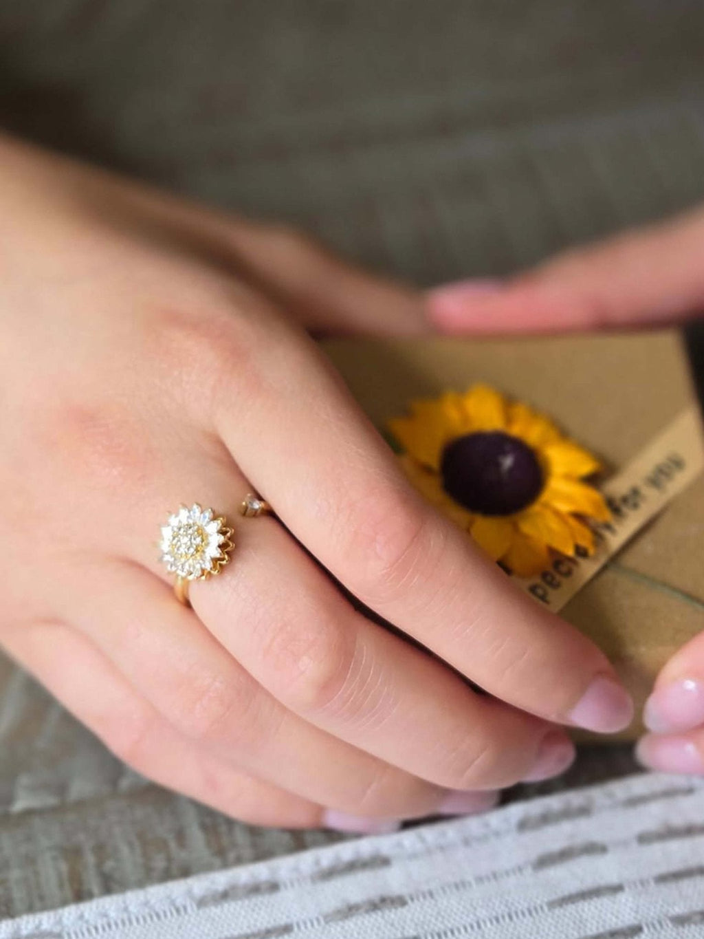 Flower Anxiety Spinner Ring