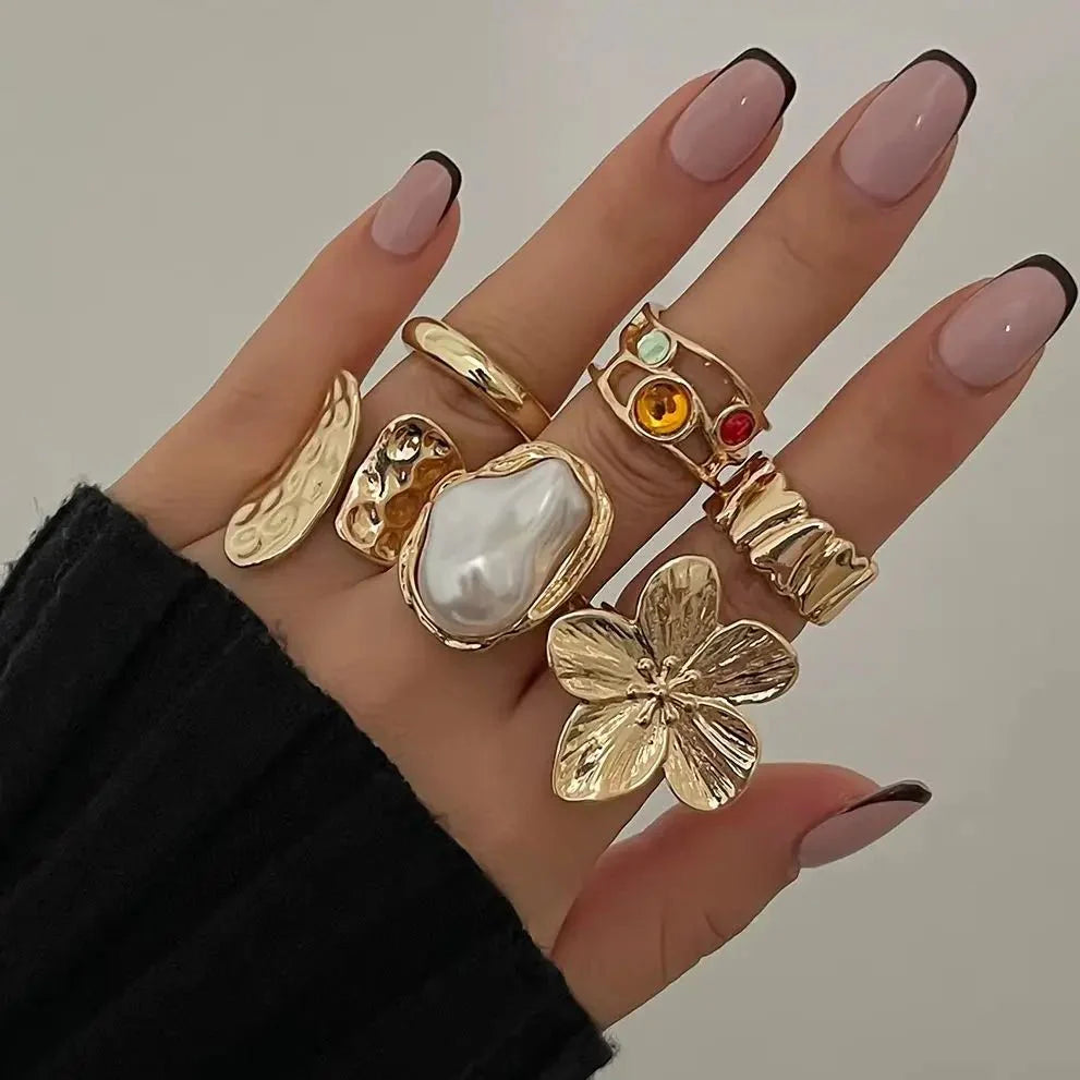 Gwen Adjustable Ring Set 6pcs