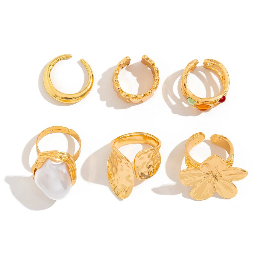 Gwen Adjustable Ring Set 6pcs
