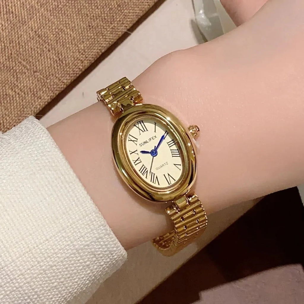 Josephine Oval Watch with Sleek Strap