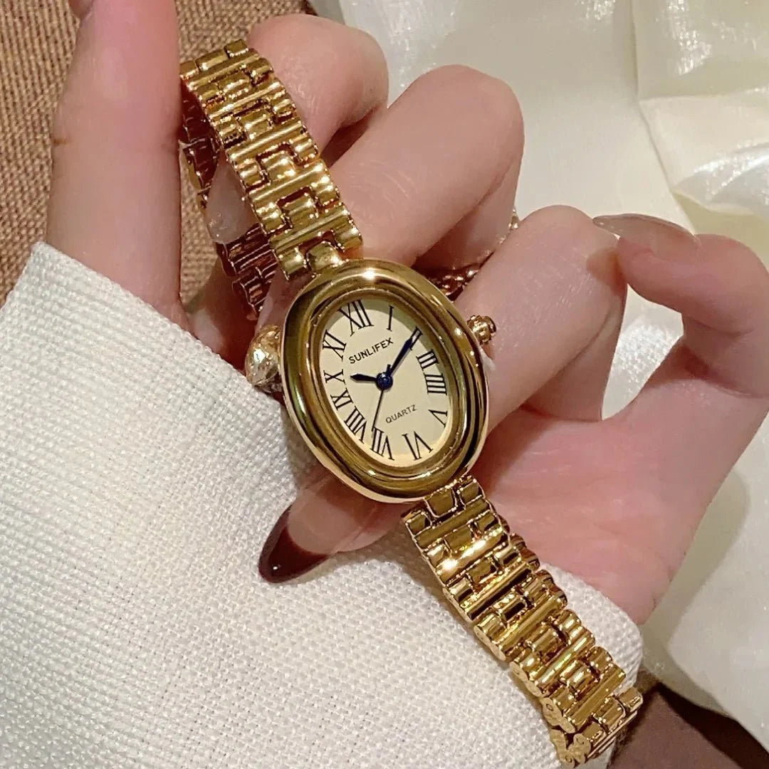 Josephine Oval Watch with Sleek Strap