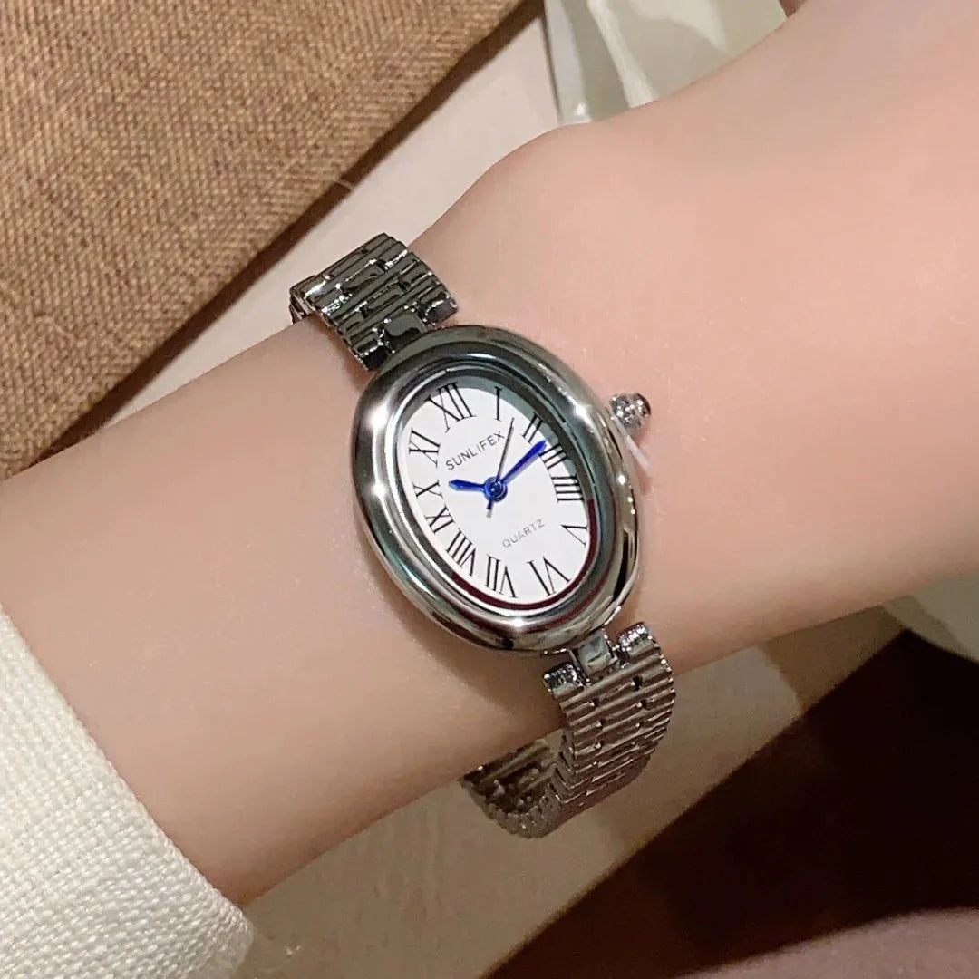 Josephine Oval Watch with Sleek Strap