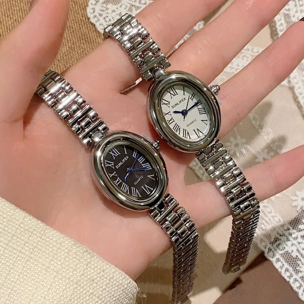 Josephine Oval Watch with Sleek Strap