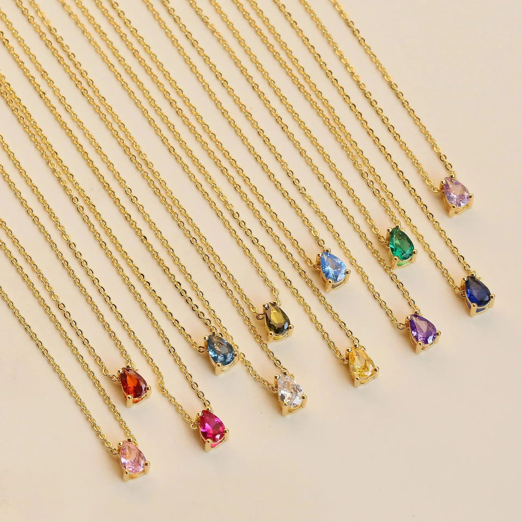 Lilith Teardrop Birthstone Necklace