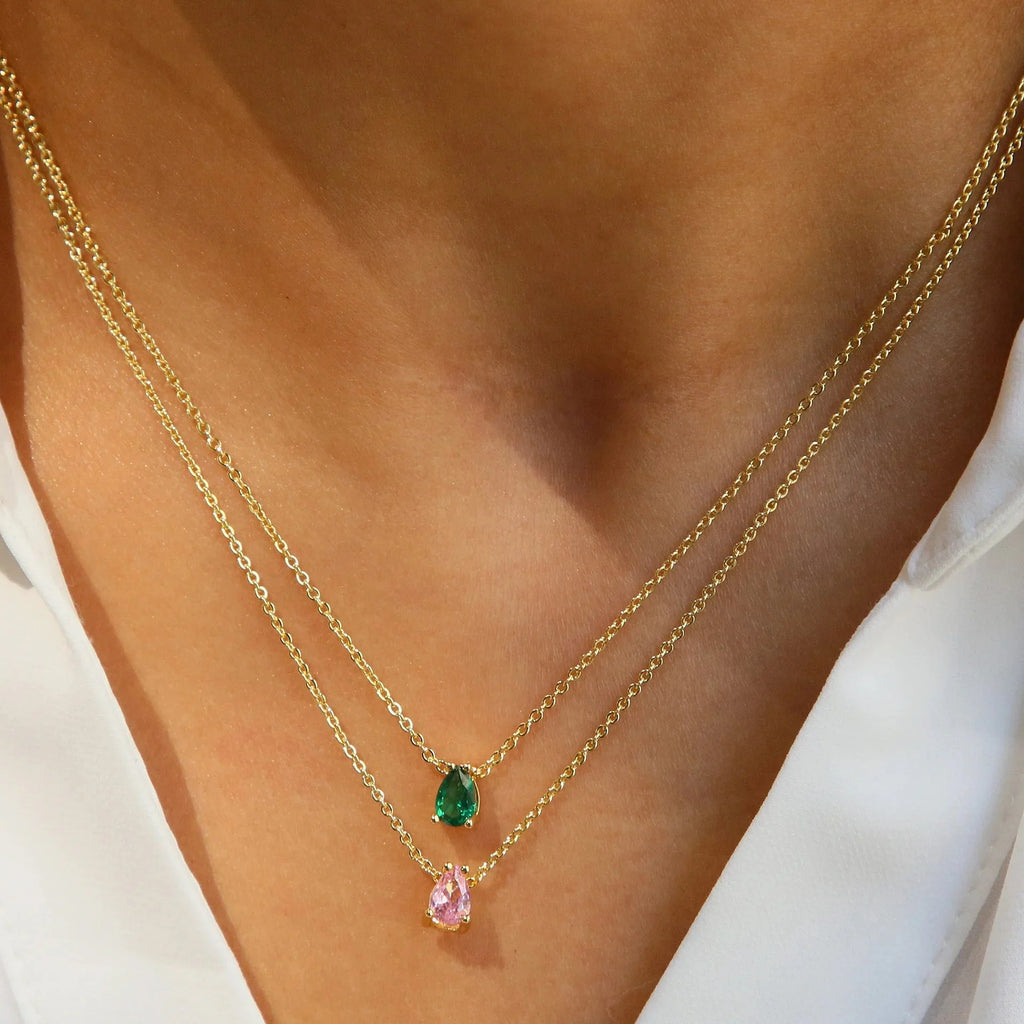 Lilith Teardrop Birthstone Necklace