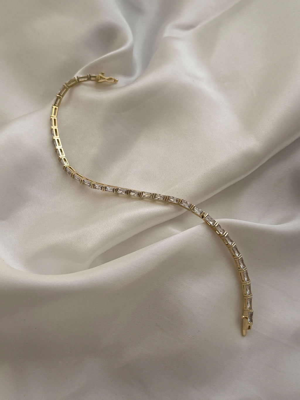 Louisa Baguette Zirconia Tennis Bracelet