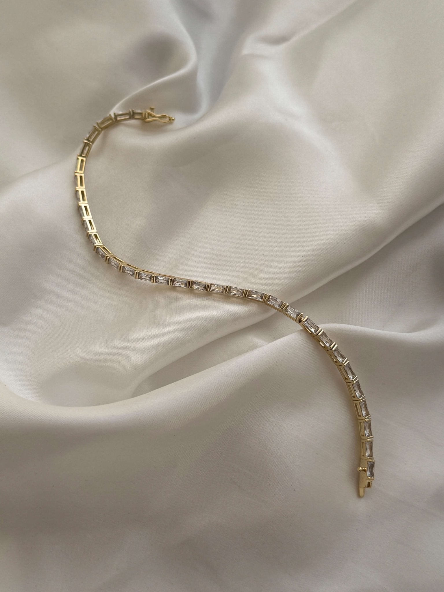 Louisa Baguette Zirconia Tennis Bracelet