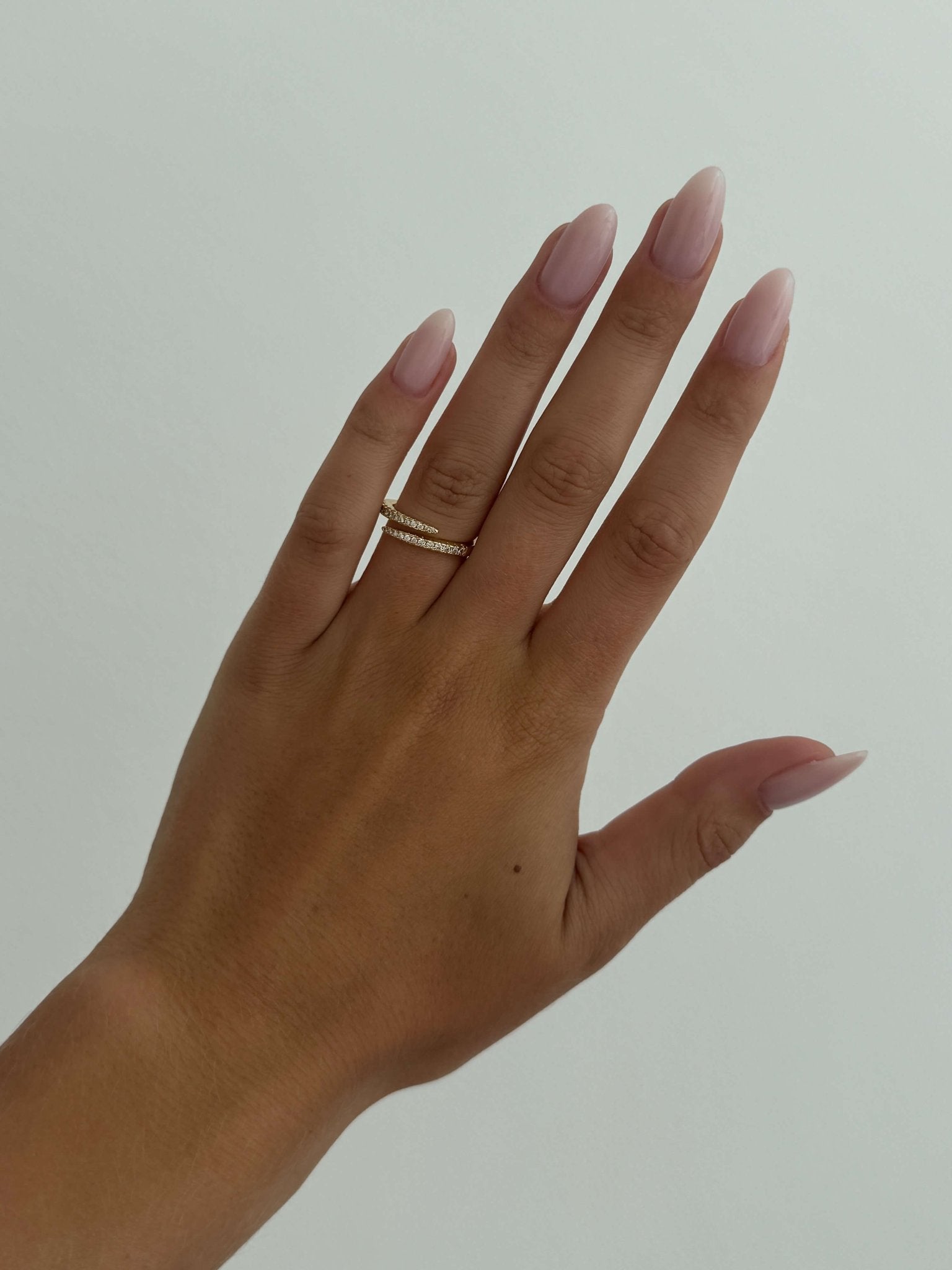 Lydia Twirl Pavé Ring