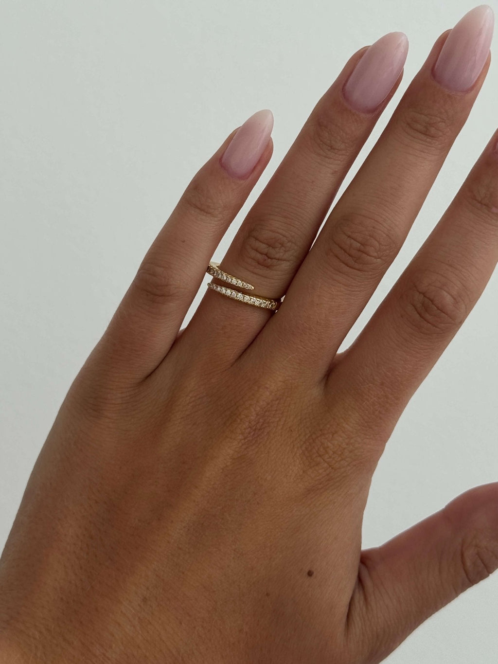 Lydia Twirl Pavé Ring