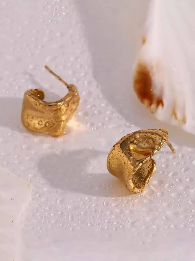 Maeve Irregular Chunky Hoops