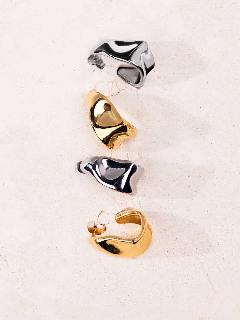 Maeve Irregular Chunky Hoops