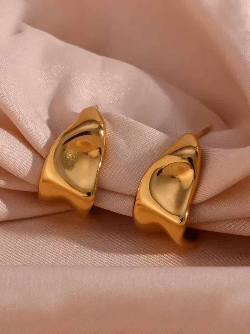 Maeve Irregular Chunky Hoops