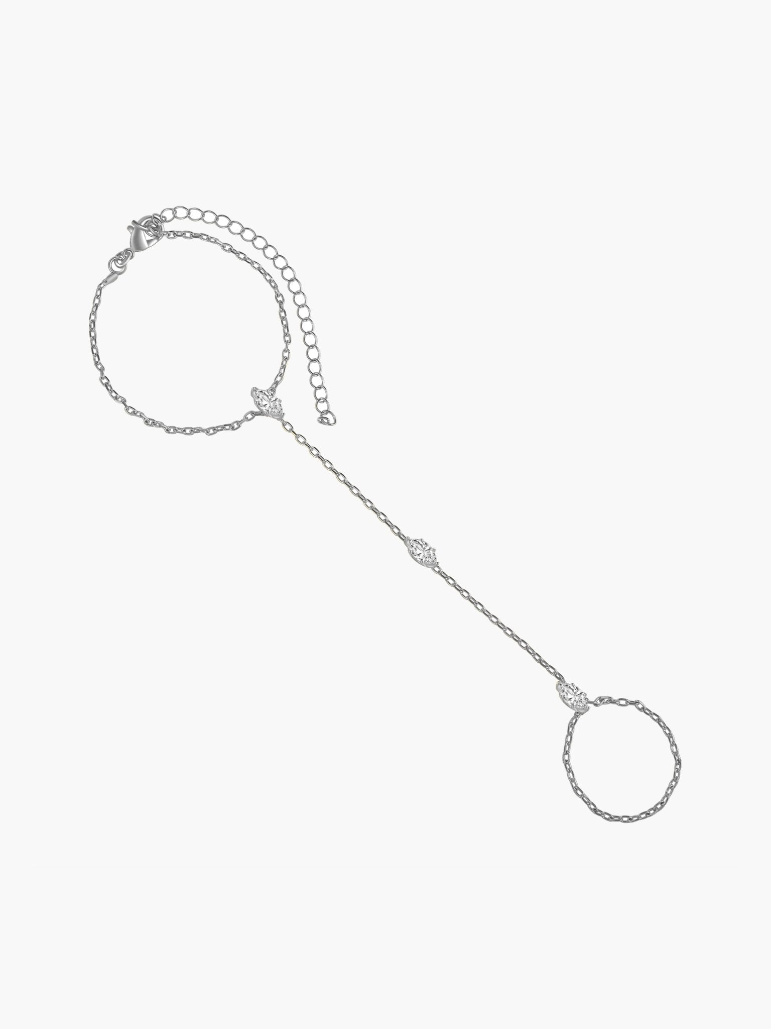 Marquise Zirconia Link Hand Chain