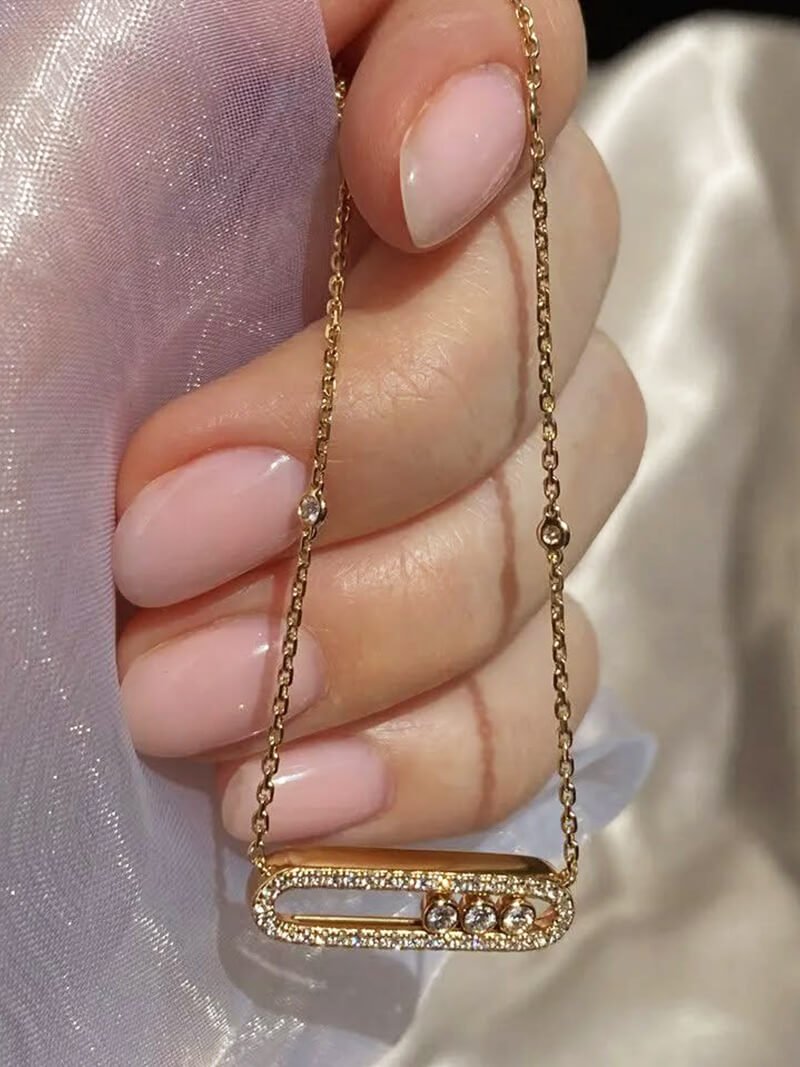 Kathy Triple Zirconia Pendant Necklace