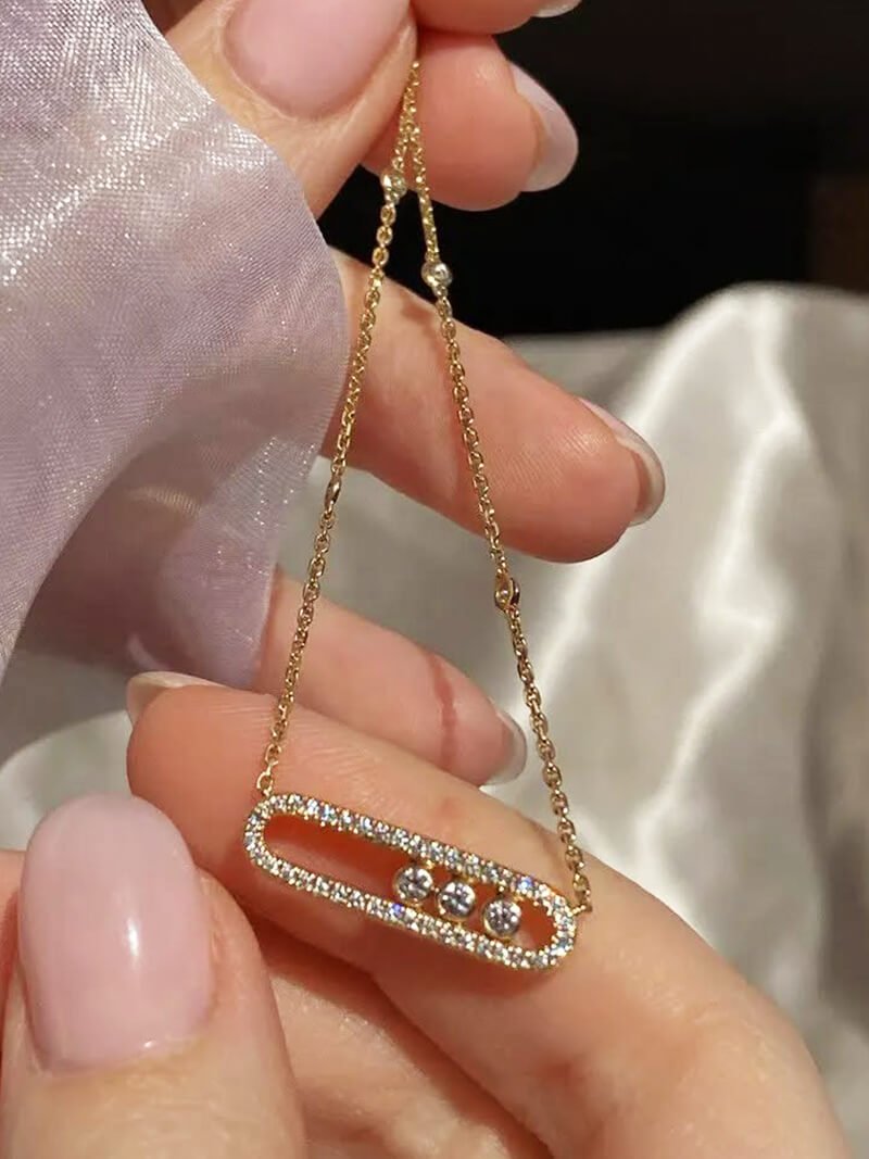 Kathy Triple Zirconia Pendant Necklace